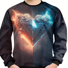 Stone Heart Print Kid's Sweatshirt Unisex Pullover Causal Long Sleeve Top
