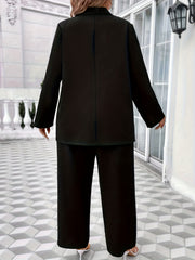 Women's Plus Size Long Sleeve Casual Blazer Single Breasted