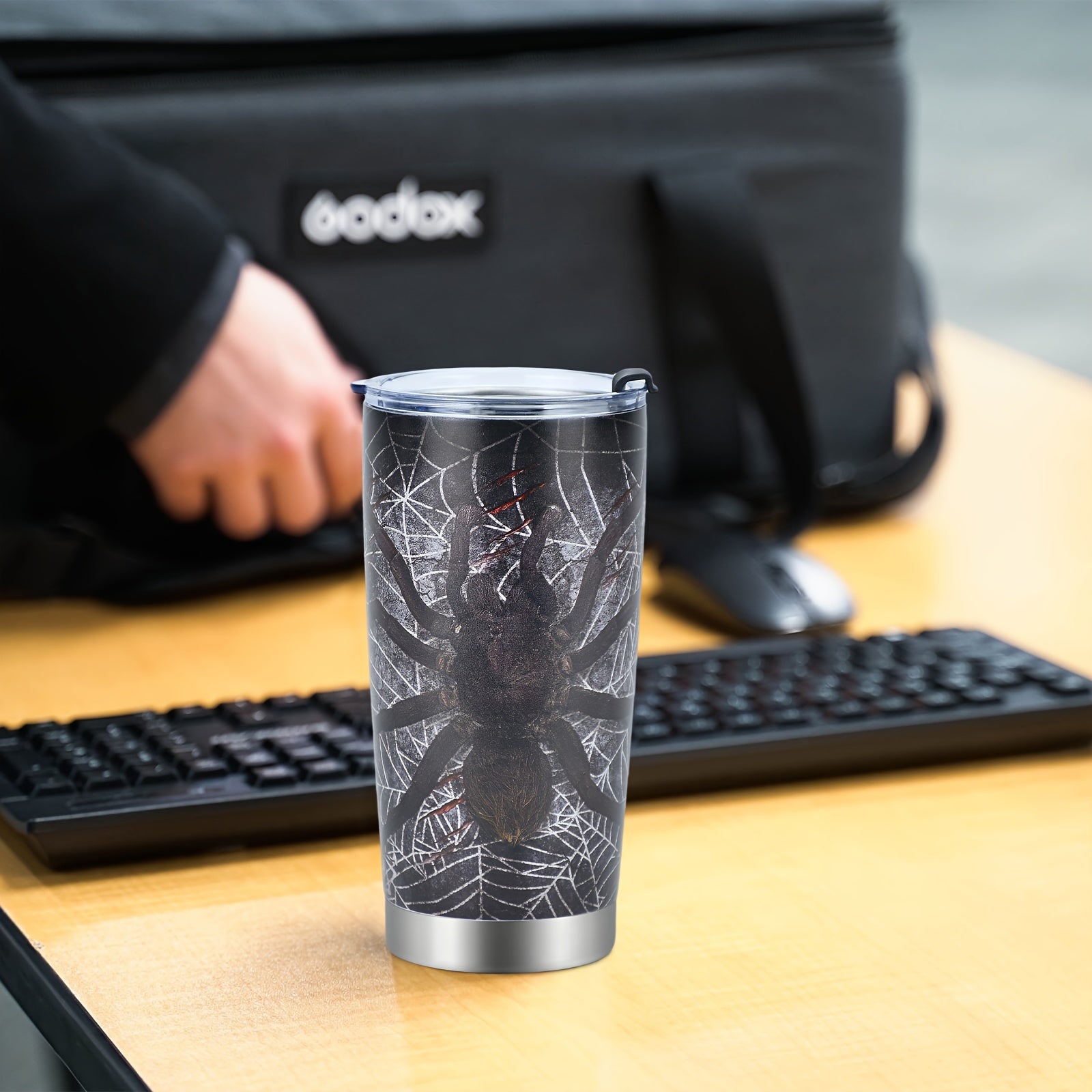 20oz Spider Pattern Stainless Steel Tumbler Cup
