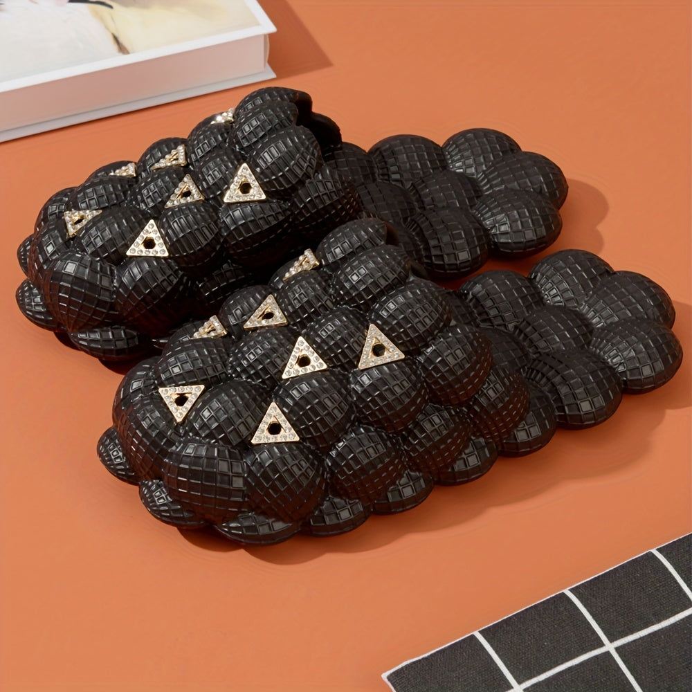 Women's Anti Slip Bubble Slippers Round Toe Comfortable Outdoor Slippers
