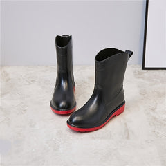 Women's Waterproof Mid Calf Rain Boots Non Slip Outdoor Footwear