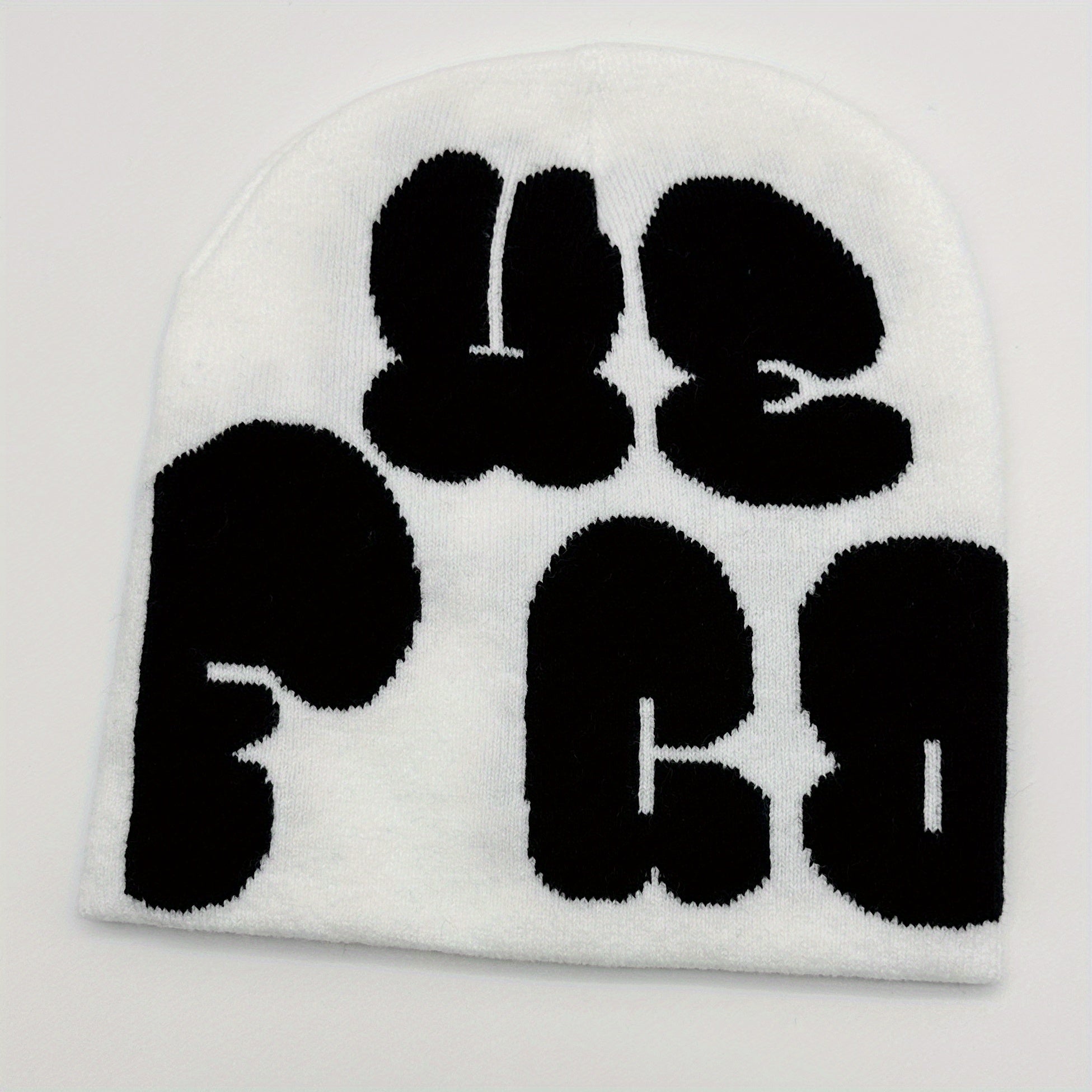 Fashionable Knitted Hat Pullover Hat Multicolor Letter Beanie