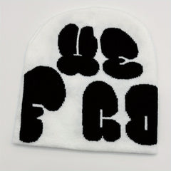 Fashionable Knitted Hat Pullover Hat Multicolor Letter Beanie