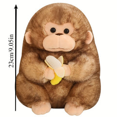 Soft Plush Monkey Toy with Banana Stuffed Animal