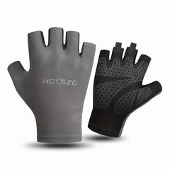 Lightweight Half Finger Cycling Gloves for 40-70kg, Sun Protection