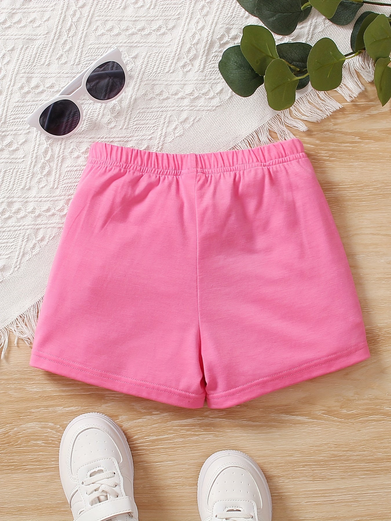 Girls' Drawstring Casual Shorts - Elastic Waist Summer Bottoms
