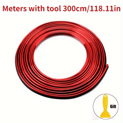 Flexible Car Moulding Strips 118in 3m Trim Dashboard Door Cover Auto Styling
