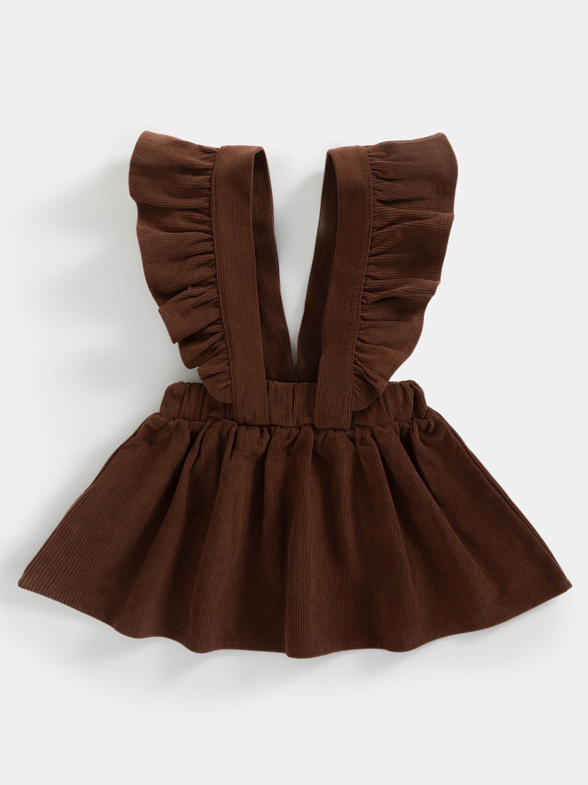Toddler Baby Girls Corduroy Flying Sleeve Dress