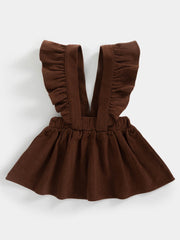 Toddler Baby Girls Corduroy Flying Sleeve Dress