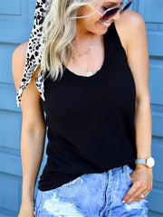 Floral Print Tank Top Sleeveless Crew Neck Casual Women's Tops