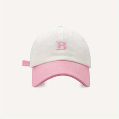 Embroidery Casual Baseball Cap Block Sports Hat Adjustable Sunscreen Dad Hats