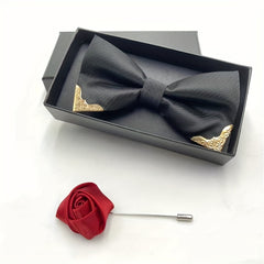 Men's Metal Edge Bow Tie for Wedding Suit