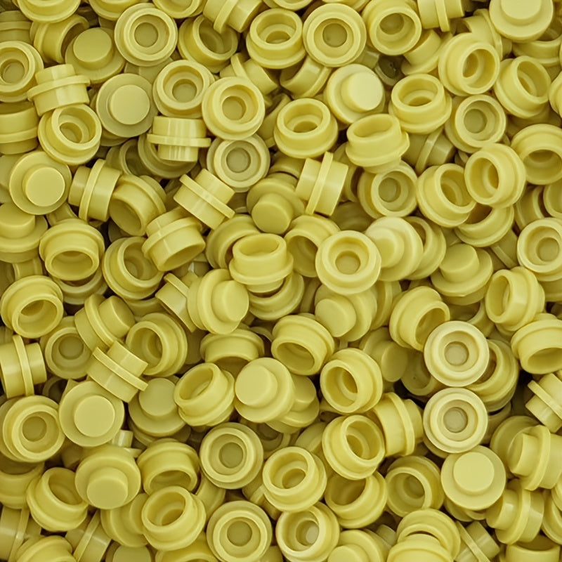 500pcs Round 1X1 Plate Compatible with 4073 for Building Block Decoration
