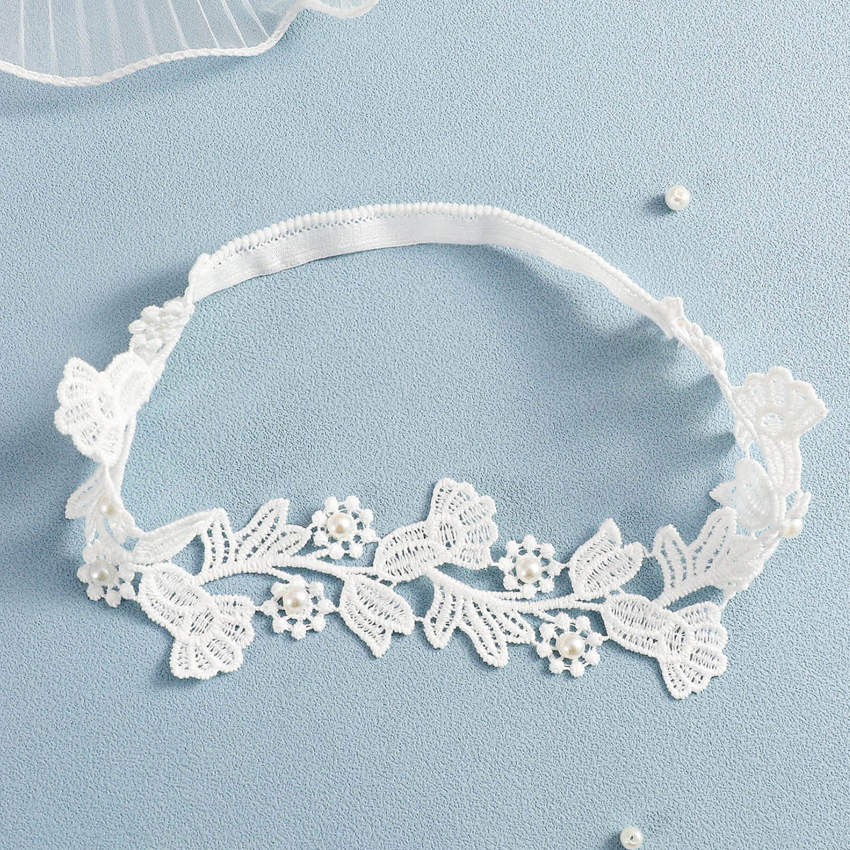 Elegant Faux Pearl Lace Thigh Garter