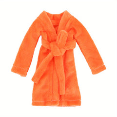 Plush Pajamas & Bow Bathrobe Set for 11.5" Girl Dolls
