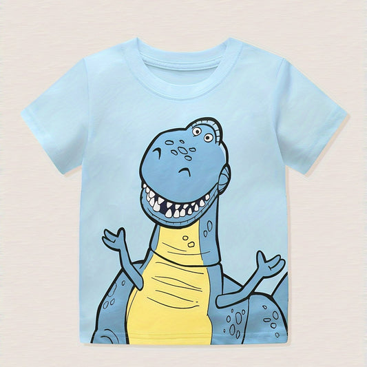 Dinosaur Print Cotton T-shirt for Kids