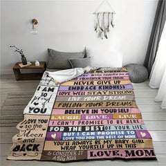 Daughter Print Blanket Soft Throw Blanket For Sofa Office Bed And Outdoor