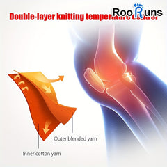 RooRuns Winter Warm Wormwood Knee Pads Leg Warmer for Men and Women