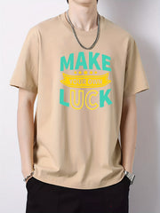 Men's Graphic Crew Neck Active T shirt Casual Comfy Tees for Summer
