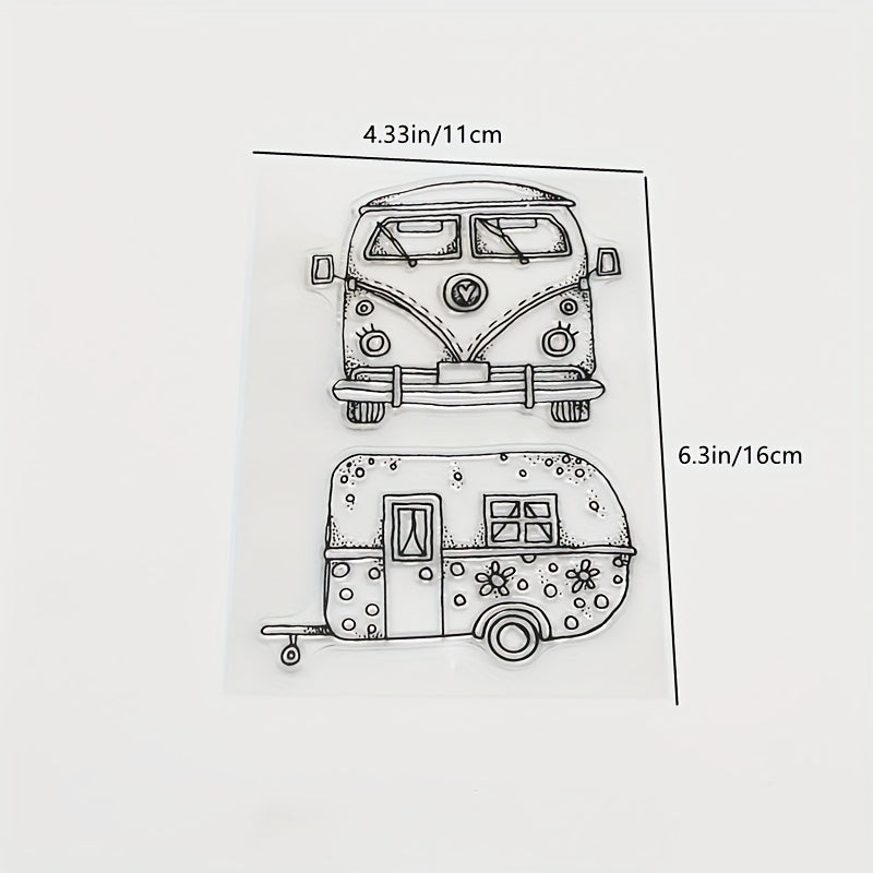 Car Stamp Painting Tool DIY Scrapbook Decoration Silicone Transparent Stamp