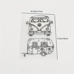 Car Stamp Painting Tool DIY Scrapbook Decoration Silicone Transparent Stamp