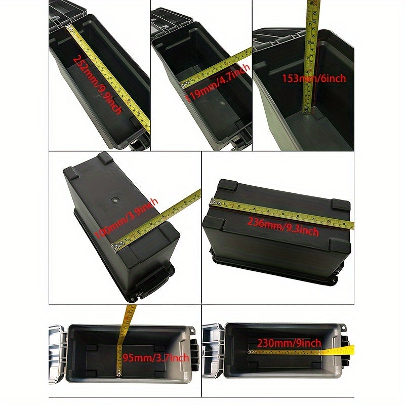 1pc Tool Case Utility Protective Container Lockable Carrying Portab