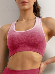 Gradient Seamless Sports Bra with Removable Pads