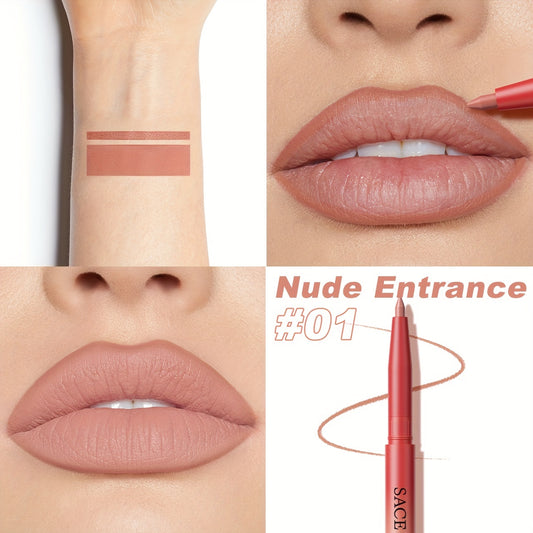 SACE LADY Velvet Mousse Lip Liner & Brush - Highly Pigmented Lip Makeup