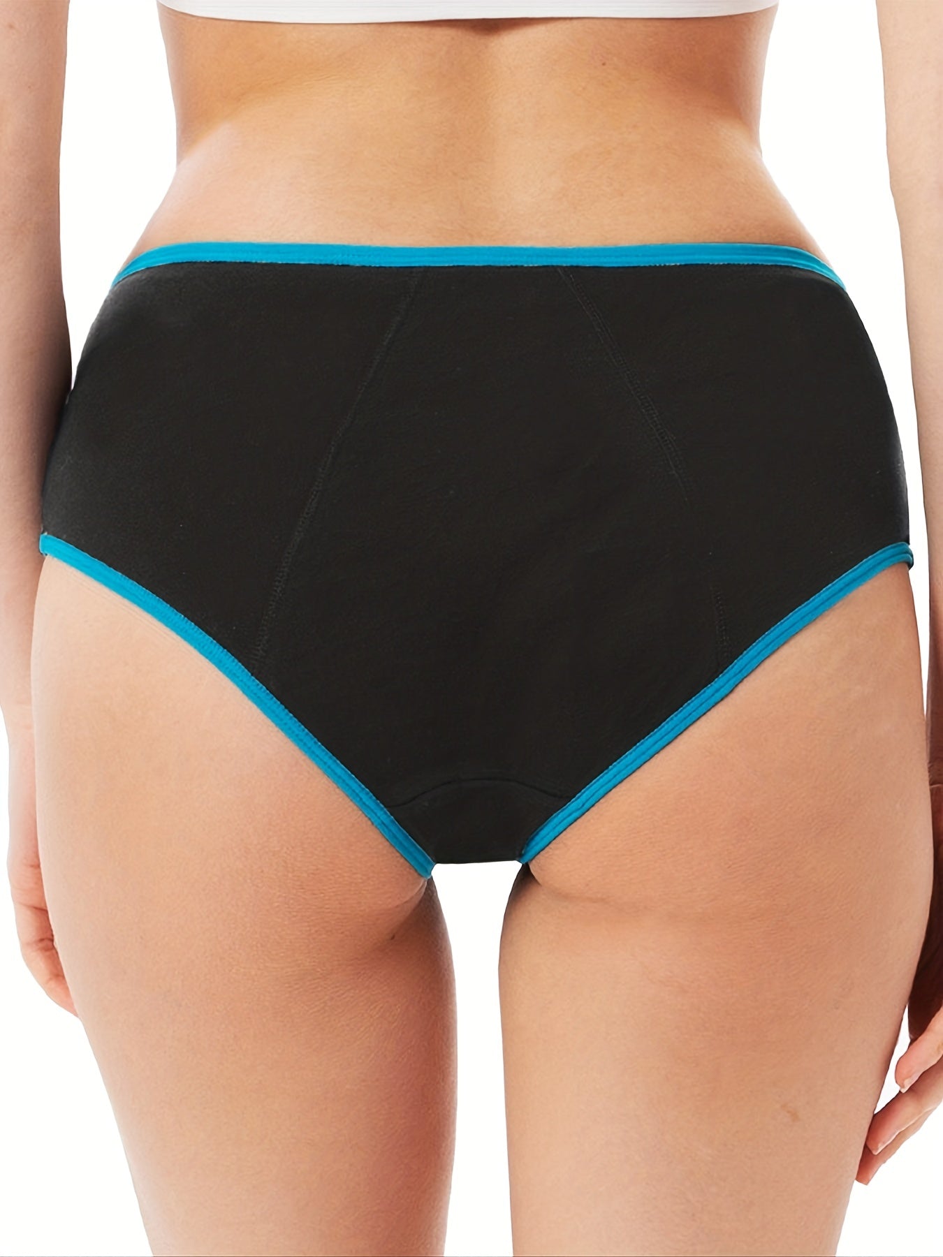 Leakproof Period Underwear Women's Plus Colorblock Medium Stretch