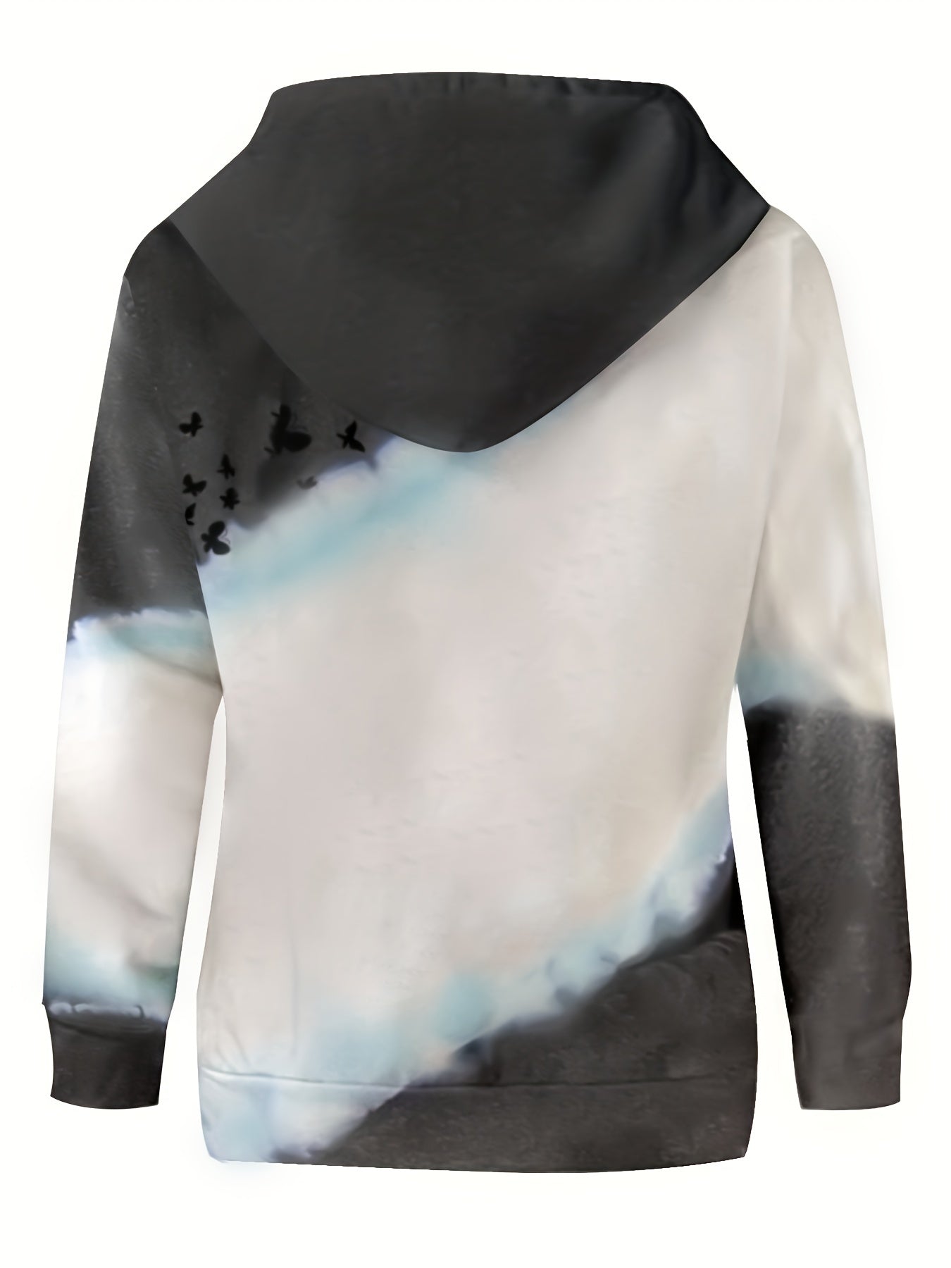 Dandelion Print Kangaroo Pocket Hoodie Long Sleeve Drawstring Hoodie Sweatshirt