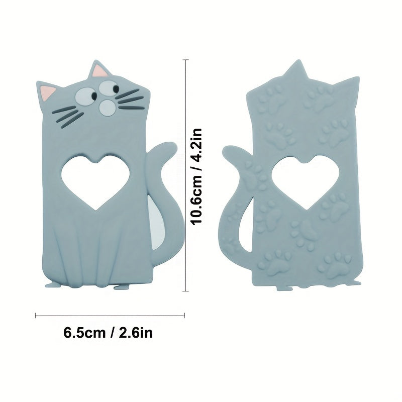 Silicone Baby Teether Toy Cat Teething Relief for Sore Gums