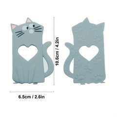 Silicone Baby Teether Toy Cat Teething Relief for Sore Gums