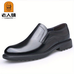 LAORENTOU Men's Leather Dress Shoes Lightweight Formal Shoes