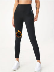 Warm High Waist Fleece Sports Leggings for Women