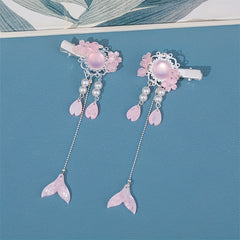 Ancient Style Hairpin Hanfu Girl Heart Pair Clip Fairy Chinese Style