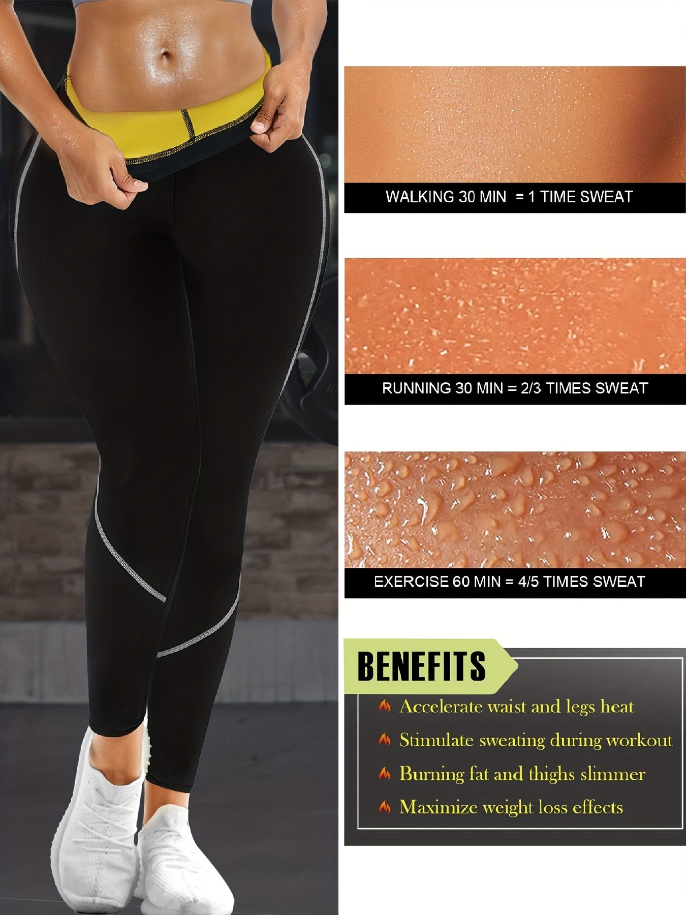 Women's Tummy Control Sauna Leggings for Weight Loss