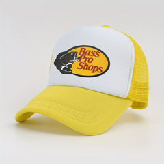 Hip Hop Mesh Trucker Hat Unisex Candy Block Fish Print Baseball Cap