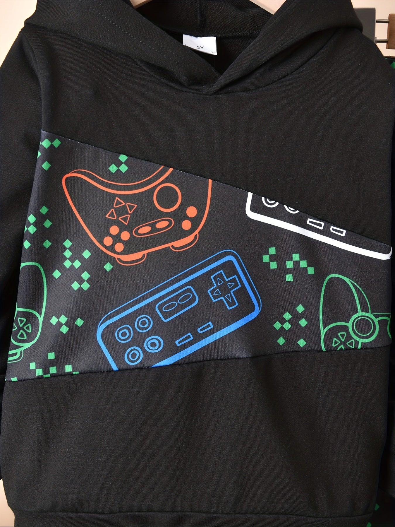 Boy's Cartoon Gamepad Outfit 2pcs Set for Spring Fall