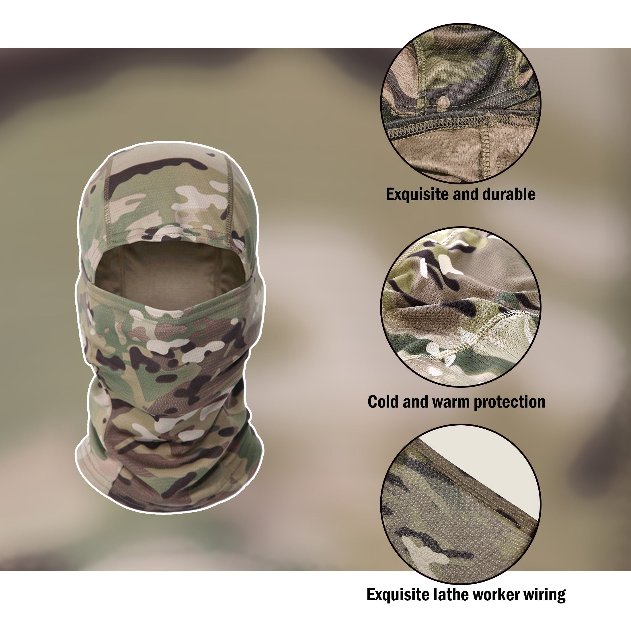 Balaclava Face Mask Windproof Headwear for Fishing Hiking Cycling