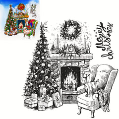 Xmas Tree Clear Stickers for Card Making & Photo Album Decorations
