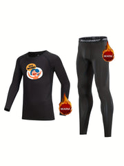 Kids Cartoon Compression Fleece Set