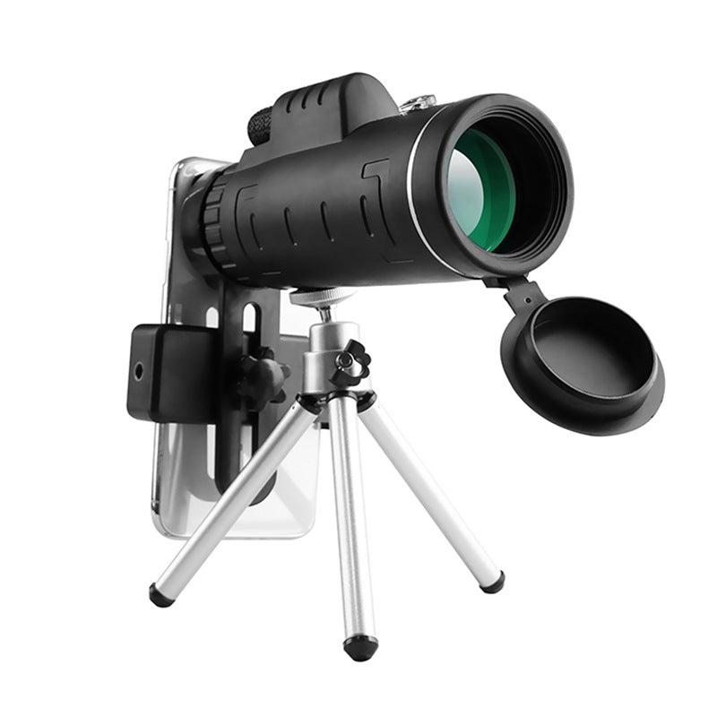 HD Monocular Telescope 10x Zoom 42mm Lens Smartphone Clip Tripod Stand