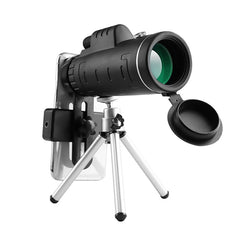 HD Monocular Telescope 10x Zoom 42mm Lens Smartphone Clip Tripod Stand