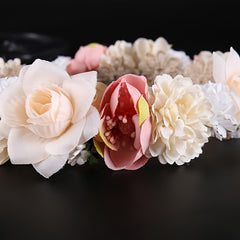 Flower Bridal Headband Hairband Tiara for Women Bride Wedding