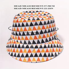 Boho Reversible Bucket Hat Block Printed Lightweight Basin Hat