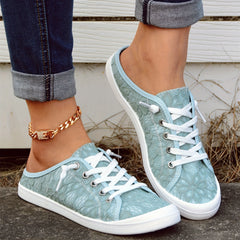 Women's Canvas Lace-Up Comfy Shoes