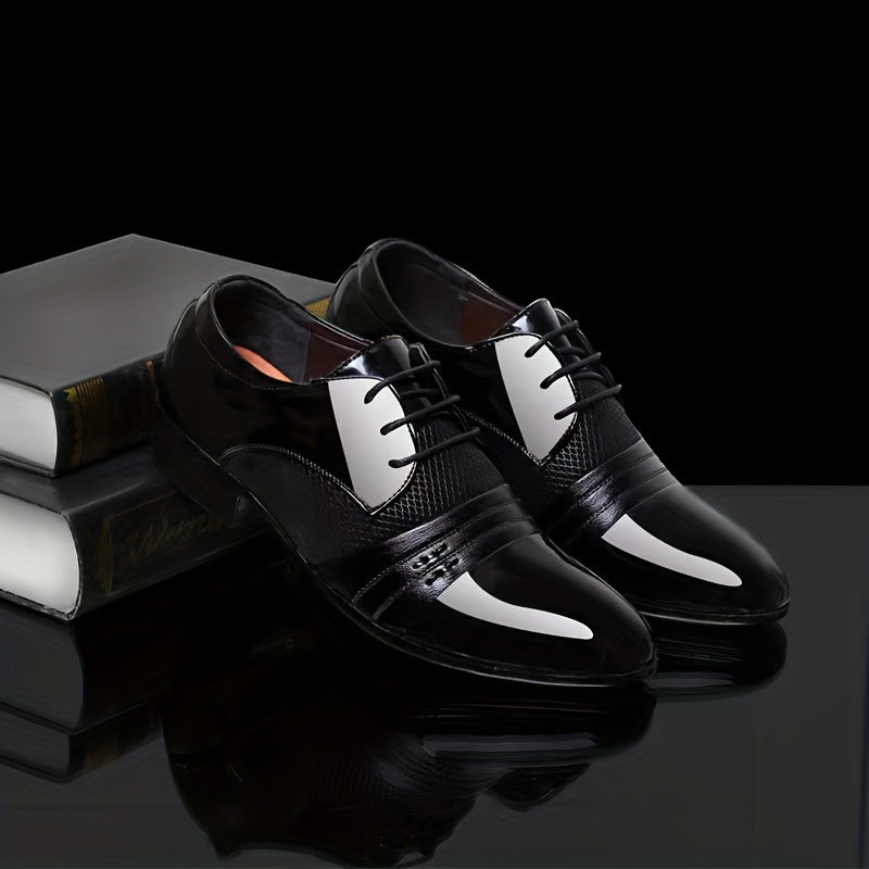 Men's Pointed Toe Derby Shoes Non Slip Dress Shoes For Wedding Business