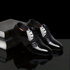 Men's Pointed Toe Derby Shoes Non Slip Dress Shoes For Wedding Business