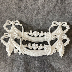 1pc PU Decorative Corner Flower Carved Living Room Ceiling Lamp Panel