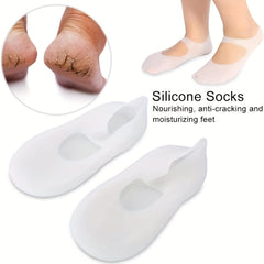 Silicone Moisturizing Socks for Dry Cracking Skin with Gel Heel